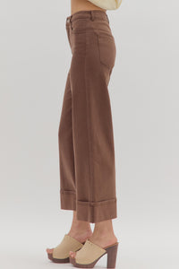 Brown Cuffed Pant