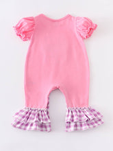 Load image into Gallery viewer, Plaid Rabbit Ruffle Romper
