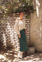 Load image into Gallery viewer, Navy Satin Maxi Skirt