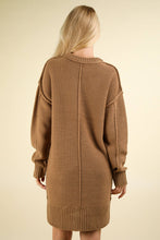 Load image into Gallery viewer, Chunky Round Neck Oversized Sweater Mini Dress