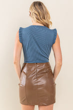 Load image into Gallery viewer, Brown Leather Skirt