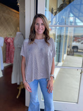 Load image into Gallery viewer, Ribbed Brown Oversized Top