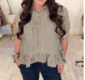 Black Striped Top