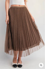 Load image into Gallery viewer, Brown Shimmery Midi Skirt