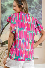 Load image into Gallery viewer, Hot Pink Watercolor Top