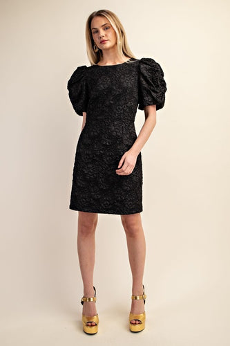 Black Jacquard Dress
