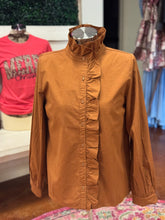 Load image into Gallery viewer, Camel Asymmetrical Button Down Top