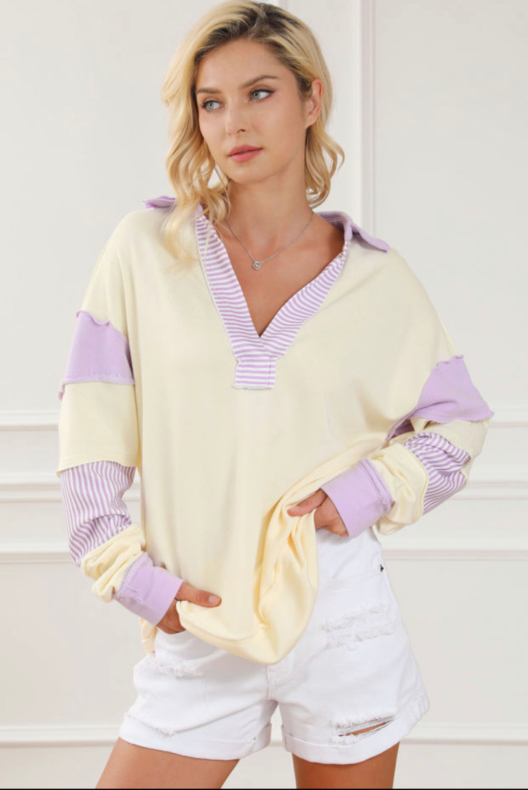 Lavender and Yellow Dupe Sweatshirt