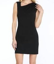 Load image into Gallery viewer, Black Asymmetrical Mini Dress