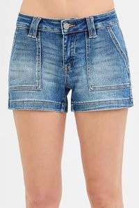 Risen Pocket Denim Shorts