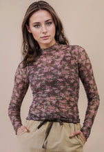 Load image into Gallery viewer, Mesh Lace Long-sleeve Top (Multiple Colors)