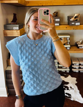 Load image into Gallery viewer, Powder Blue Textured Sweater