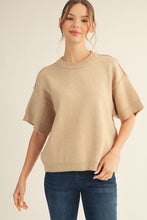 Load image into Gallery viewer, Oatmeal Short Sleeve Sweater