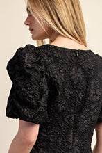 Load image into Gallery viewer, Black Jacquard Dress