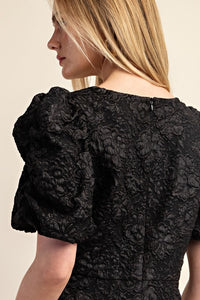 Black Jacquard Dress