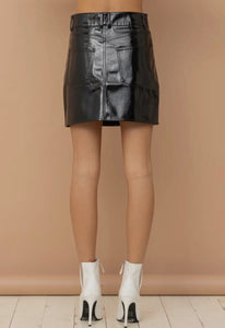 Black Patent Leather Skirt