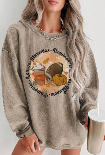 Corduroy Fall Graphic Sweatshirt