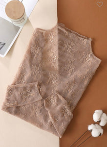 Sheer Lace Long Sleeve Top