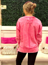 Load image into Gallery viewer, Hot Pink Acid Wash Sweatshirt