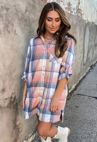 Pastel Dreams Plaid Dress