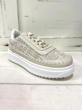 Load image into Gallery viewer, Top Moda Thick Bottom Woven Color Contrast Low Top Sneaker