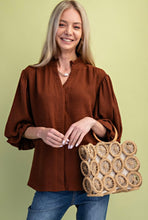Load image into Gallery viewer, Rust V Neck Blouse