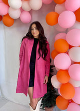 Load image into Gallery viewer, Pink Suede Long Coat