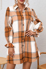 Load image into Gallery viewer, Caramel Swirl Plaid Dress