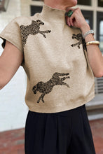 Load image into Gallery viewer, Oatmeal Cheetah Sweater