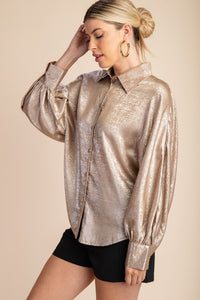 Champagne Statement Sleeve Top