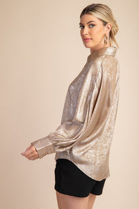 Champagne Statement Sleeve Top