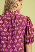 Load image into Gallery viewer, Brown and Pink Midi Dress