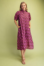 Load image into Gallery viewer, Brown and Pink Midi Dress