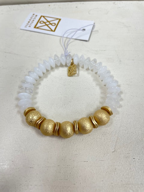 Gold Accent White Bracelet