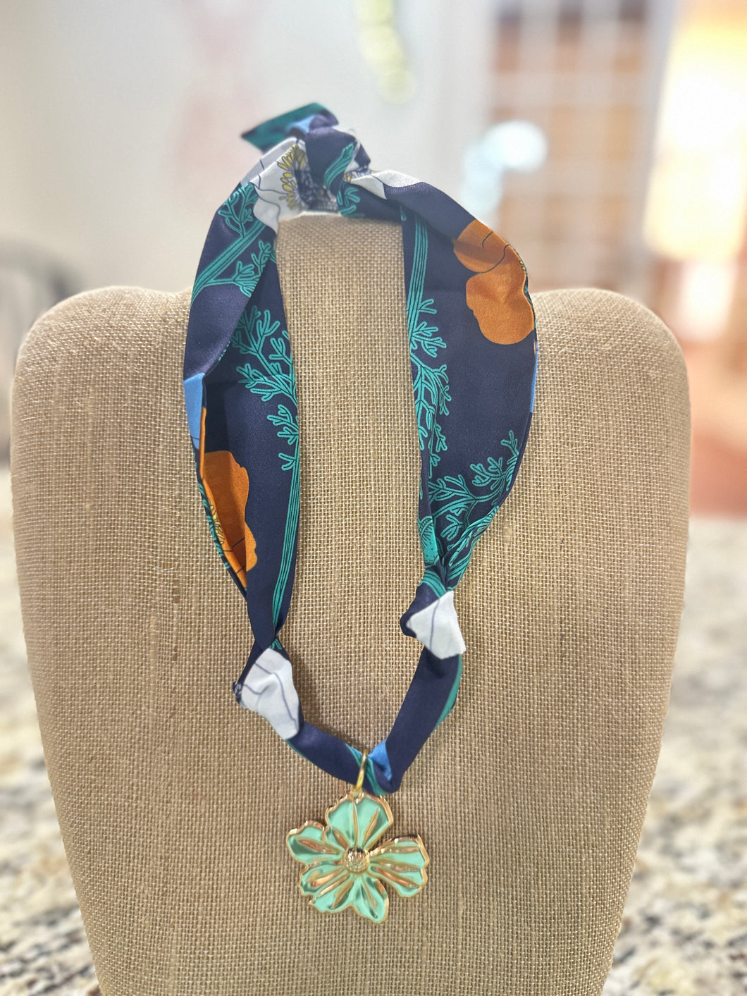The Blues Scarf Necklace