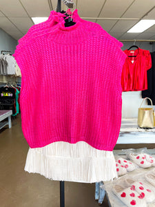 Metallic Hot Pink Sweater