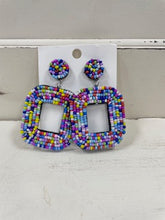 Load image into Gallery viewer, Neon Lights Beaded Earrings
