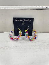 Load image into Gallery viewer, Rainbow Beaded Hoops