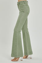 Load image into Gallery viewer, Olive Green Patch Pocket Jeans