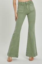 Load image into Gallery viewer, Olive Green Patch Pocket Jeans