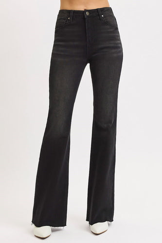 Black High Rise Flare Jeans