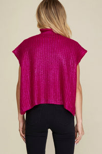 Metallic Hot Pink Sweater