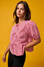 Load image into Gallery viewer, Red Gingham Print Top