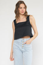 Load image into Gallery viewer, Black Square Neck Crop Top