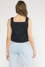 Load image into Gallery viewer, Black Square Neck Crop Top