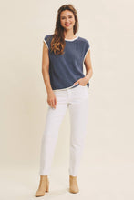 Load image into Gallery viewer, Navy Contrast Sweater Vest
