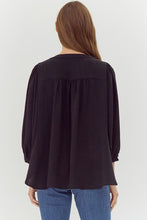 Load image into Gallery viewer, Black Dolman Sleeve Top