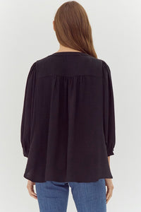 Black Dolman Sleeve Top