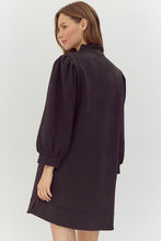 Load image into Gallery viewer, Black Textured Long Sleeve Dress