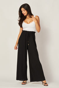 Black Crinkle Pants